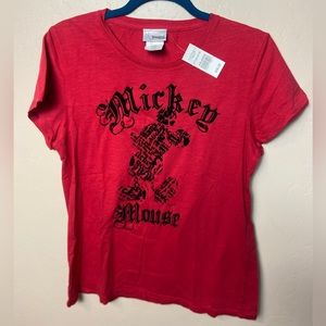 Disneyland t shirt, never worn, youth XXL, black felt Mickey lettering